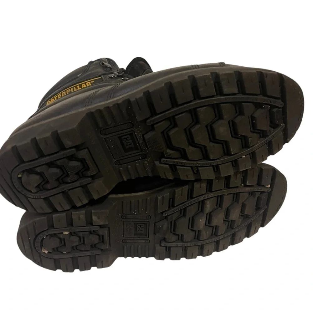 Men’s Caterpillar CAT Black Steel Toe Work Boots - Picture 8 of 9